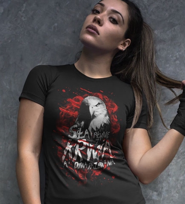 Koszulka damska termoaktywna SIŁA PŁYNIE Z KRWIĄ